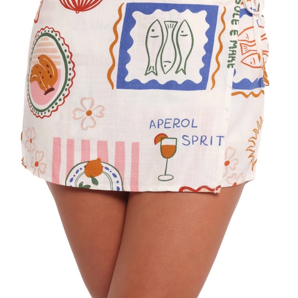 Petal & Pup Aperol Spritz Print Skort